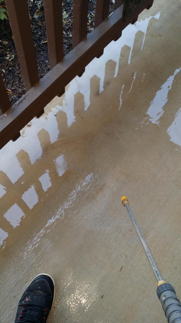 Pressure washing A recent carpet cleaning job in the area