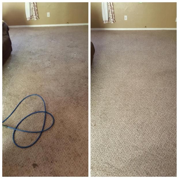 Before/After Before a completed carpet cleaning project in the area